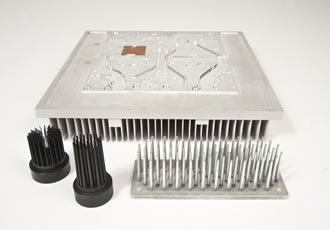 High Density Die Casting process for high thermal performance aluminium heat sinks and liquid cold plates  